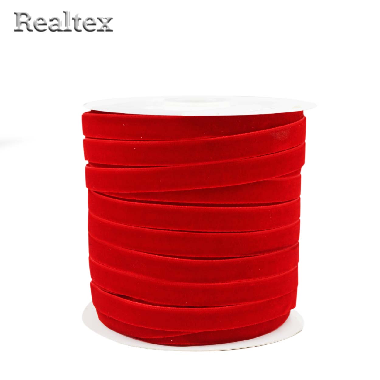 Лента бархатная УТ 10мм цв.8538 красный