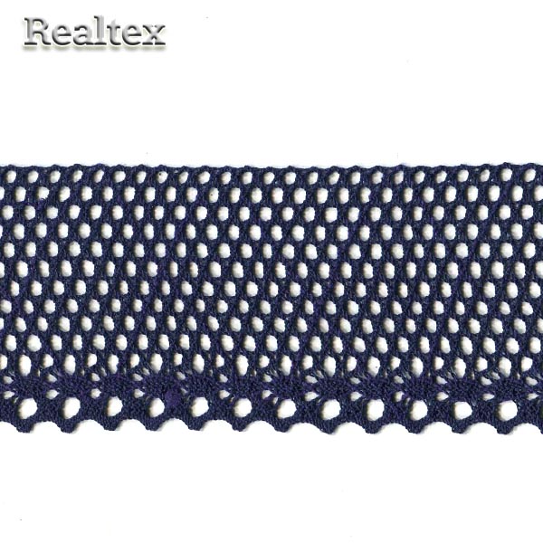 Кружево вязаное  80мм 80.01.145 (25м) цв.24 темно-синий