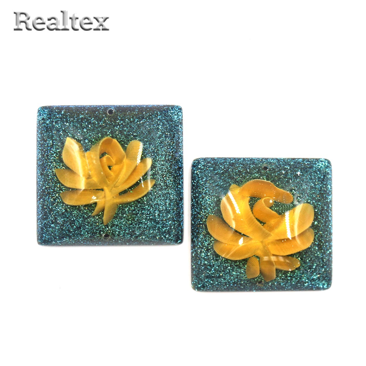 Стразы пластиковые пришивные AB-6 большие цв.голубой