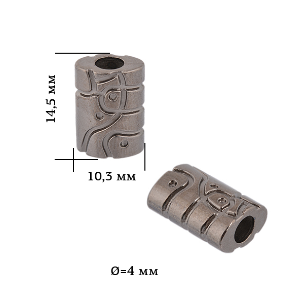 Наконечник металлический OR.6660-0087 10,3*14,5мм (20шт) цв.чёрный никель