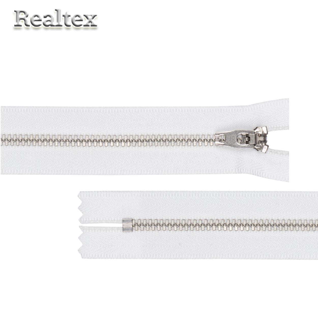 Молнии джинсовые JIN 4N никель 20см Т.4, неразъёмная №1 (10шт) цв.101 белый