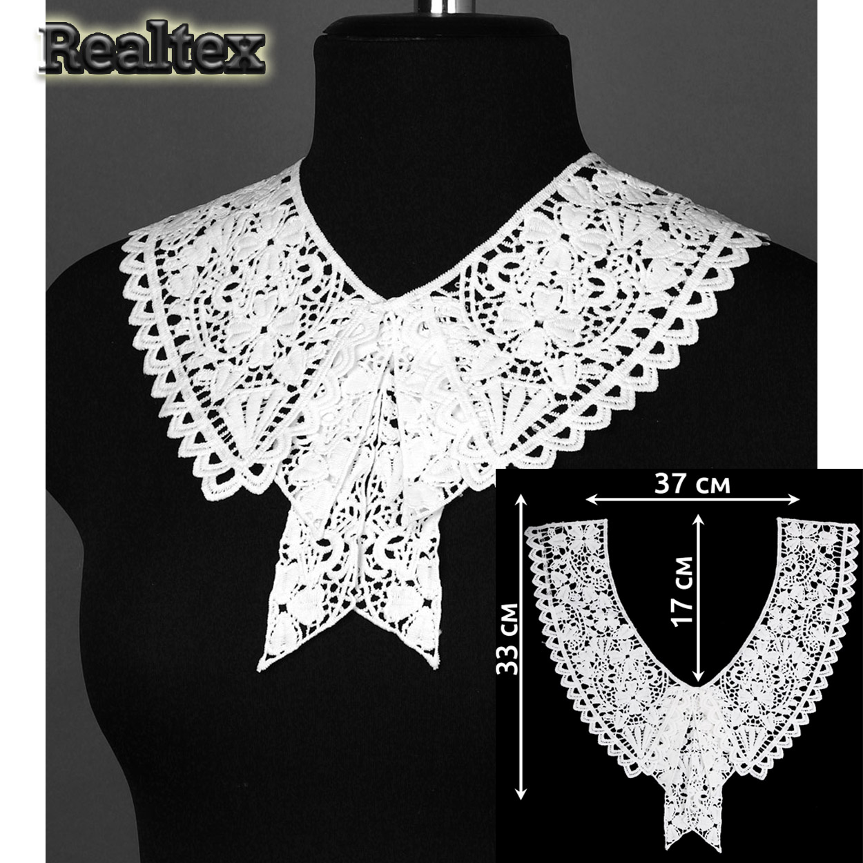 Воротнички TBY 13/186 матовая нить цв.белый