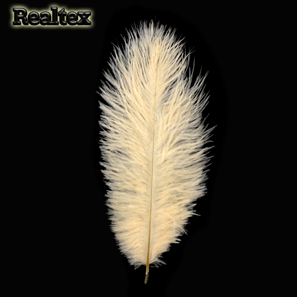 Перо Реалтекс Страуса 25-30 см цв.персиковый