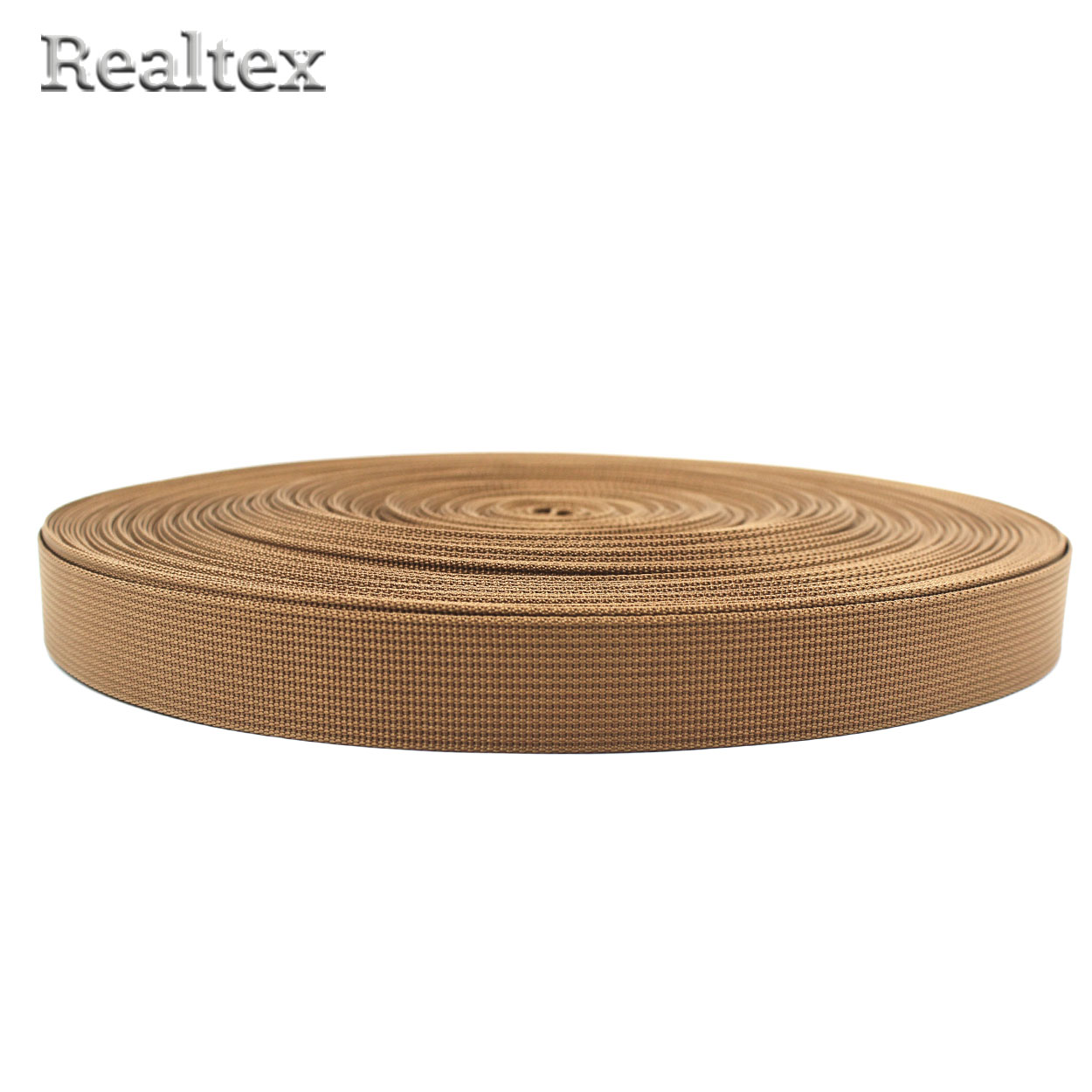  Лента ременная Реалтекс Premium 25мм (45,7м) цв.22 светло-коричневый