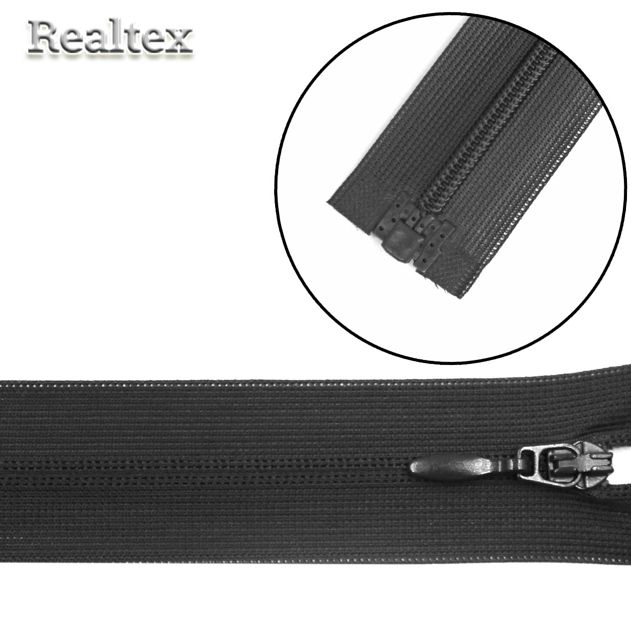 Молния потайная G103L 50см Т.3 разъемная цв.310 чёрный