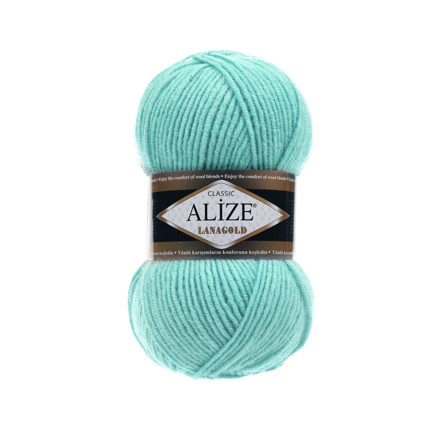 Пряжа Alize "Lana Gold" (100гр цв.462 морская зелень