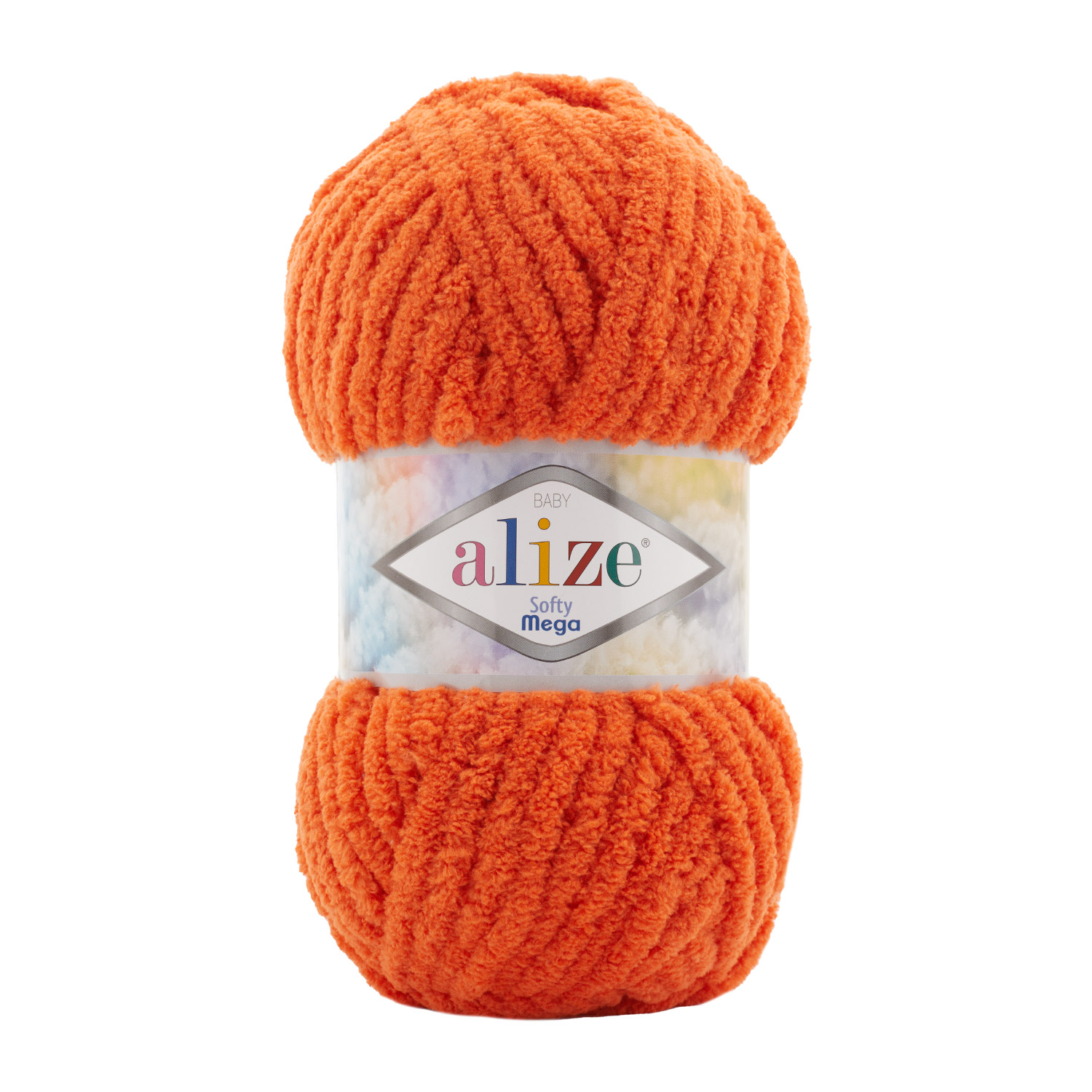 Пряжа Alize "Softy Mega" (100гр) цв.006 оранжевый