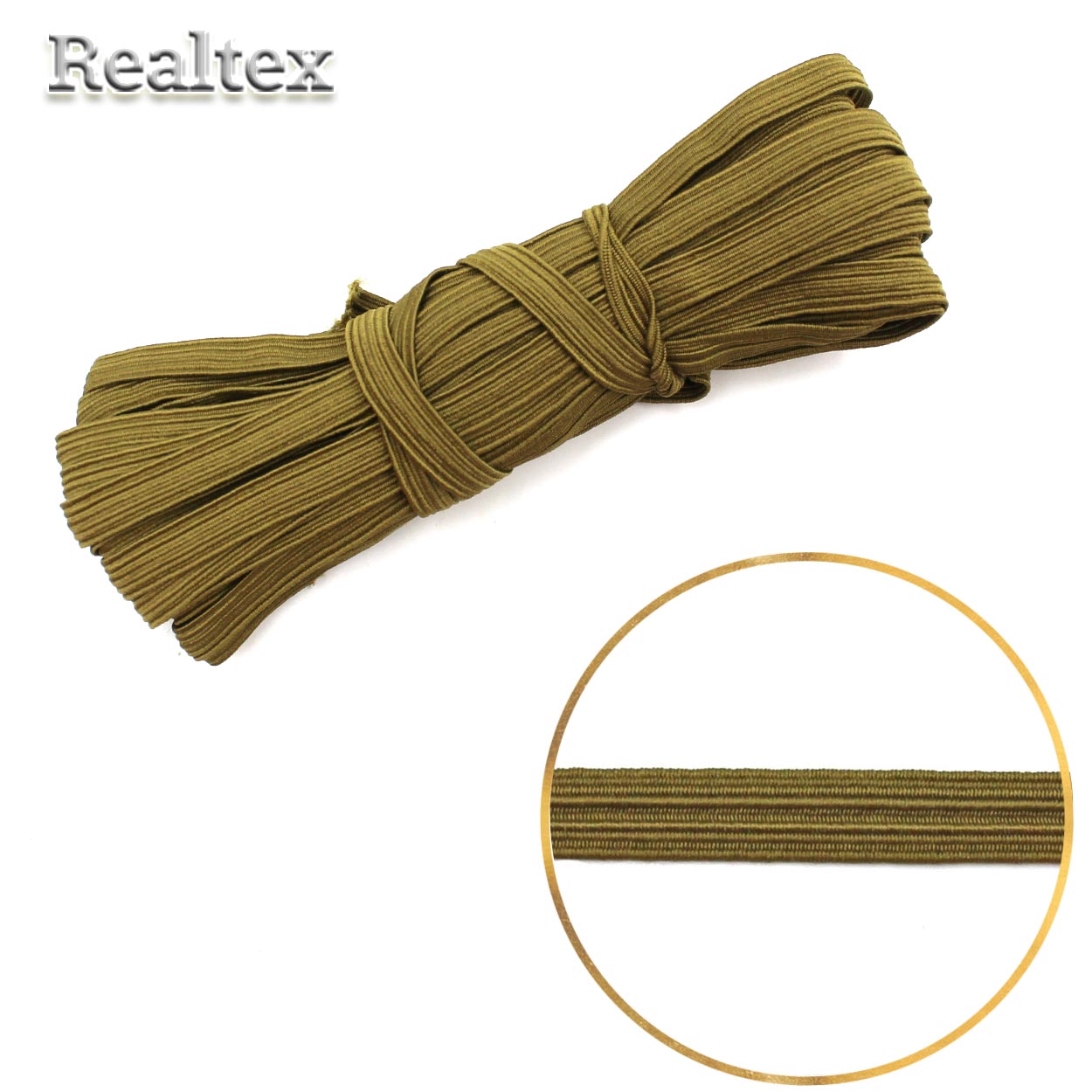 Резинка-вздержка Россия 7мм С3323 (5шт*10м) цв.38 болотный