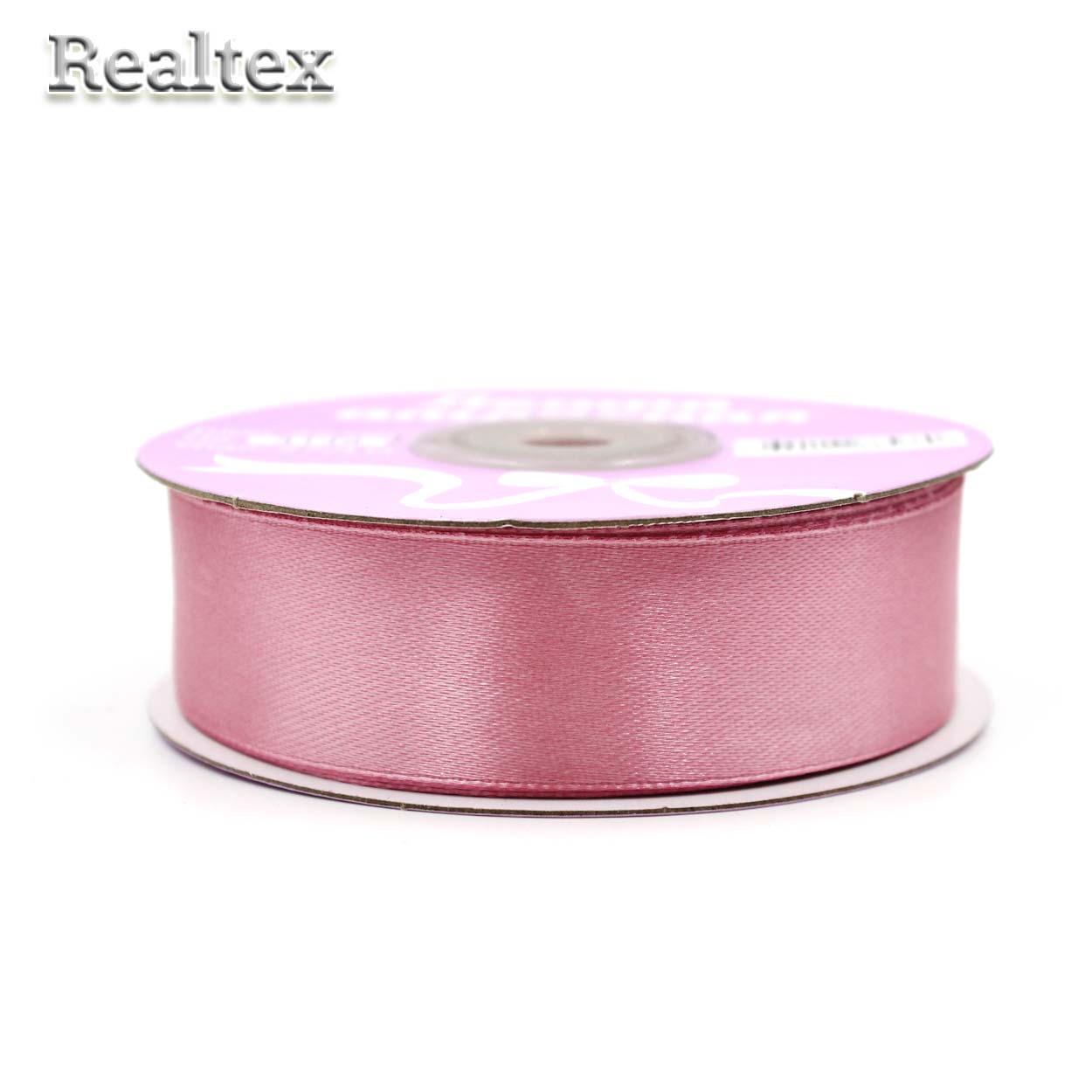 Лента атласная 25мм Realtex (27,4м) цв.4149 розовый