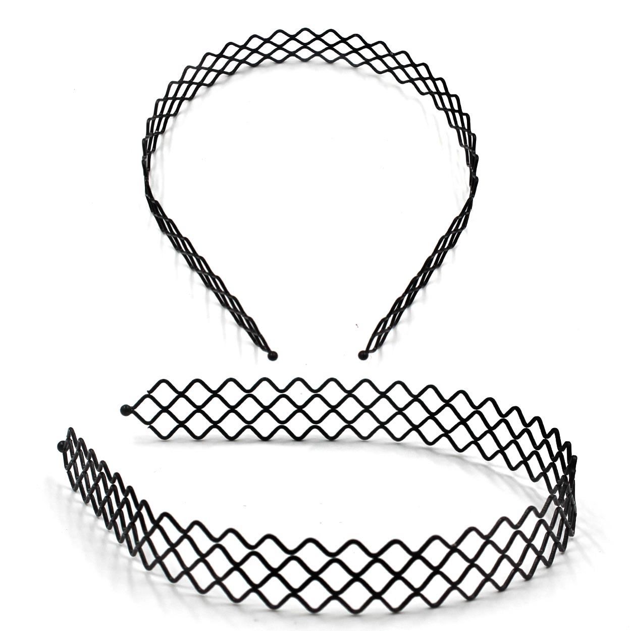 Основа для ободка "R" металл. 20мм волнистый в 4 ряда (2шт) цв.черный 