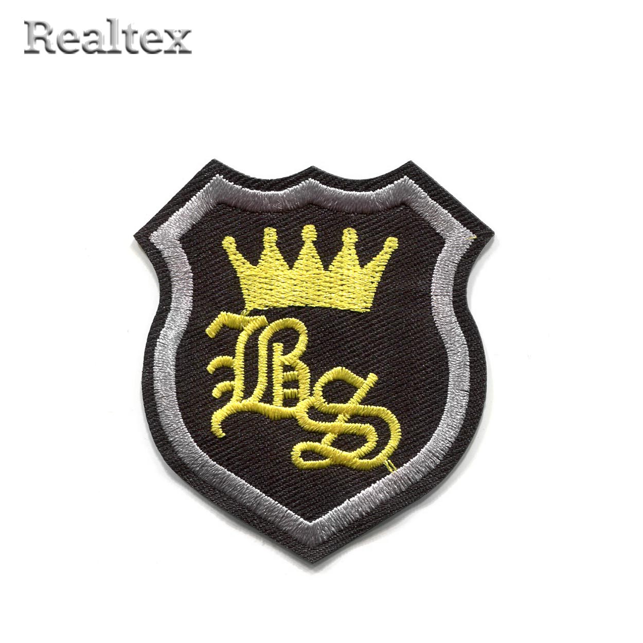 Термоаппликации Realtex №19 "Герб BS" цв.черный/желтый