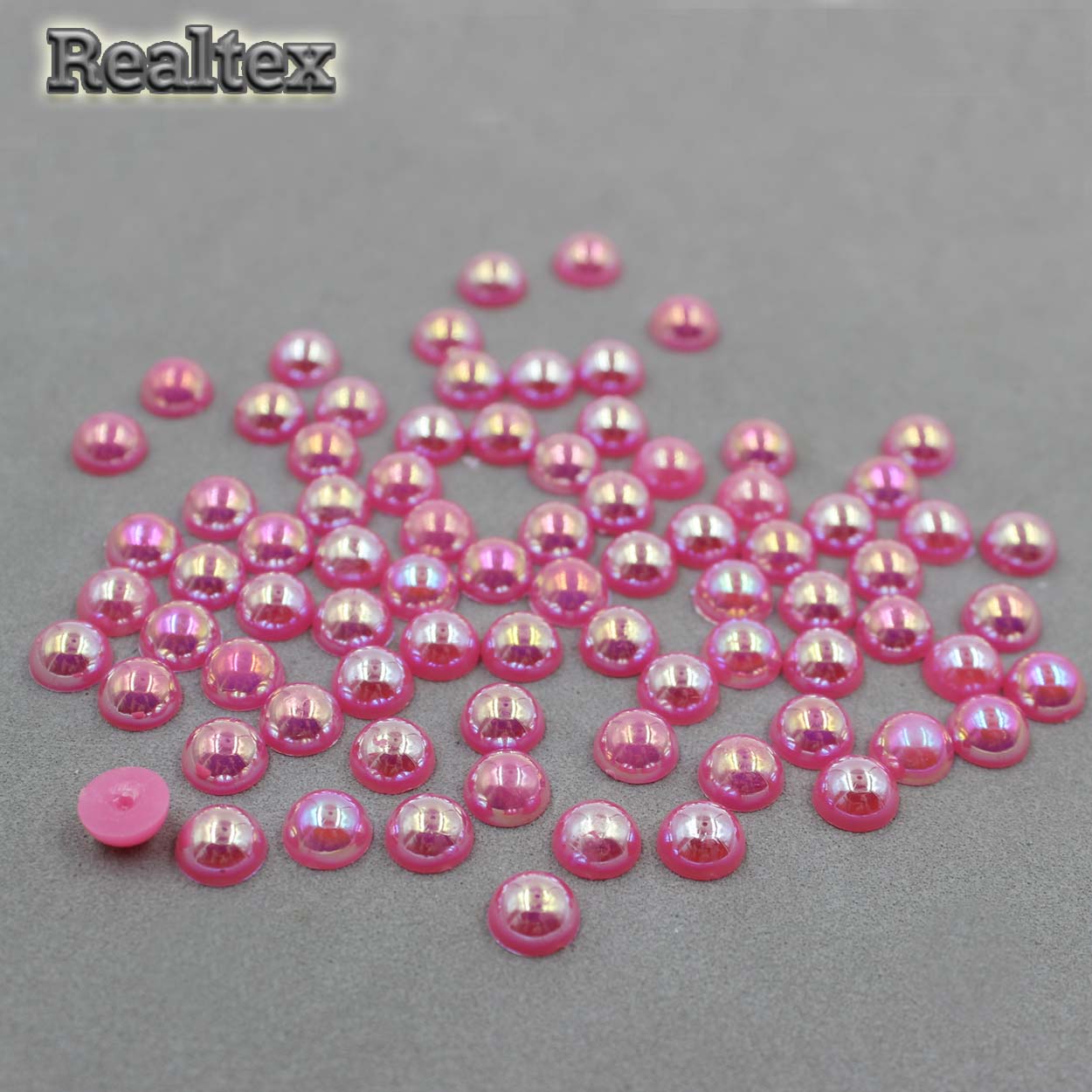 Полу-бусы  6мм (20гр) цв.АВ 08 ярко-розовый  