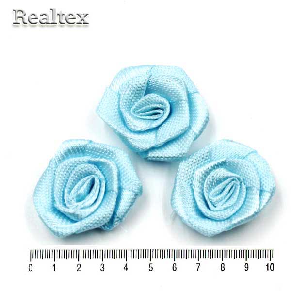 Розочки пришивные атласные Реалтекс R-5 цв.голубой