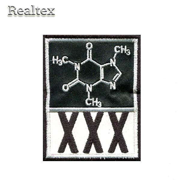 Нашивка прорезиненая Realtex RT-86 "XXX" цв.черный/белый