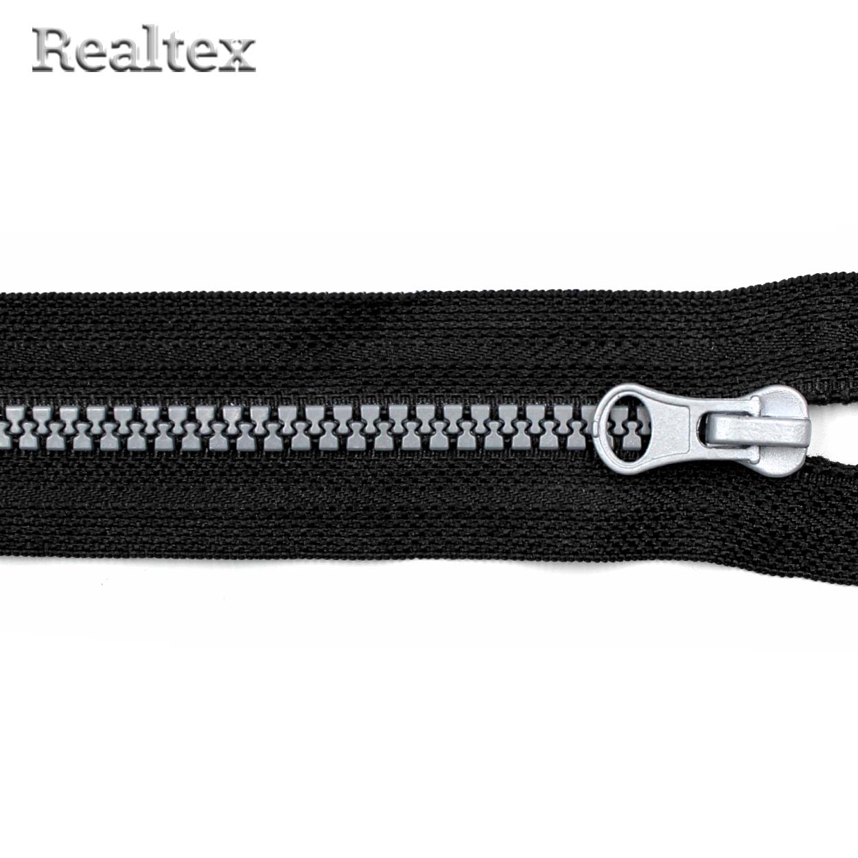 Молния Трактор Т.5 1замок 40см разъемная цв.черный/серебро