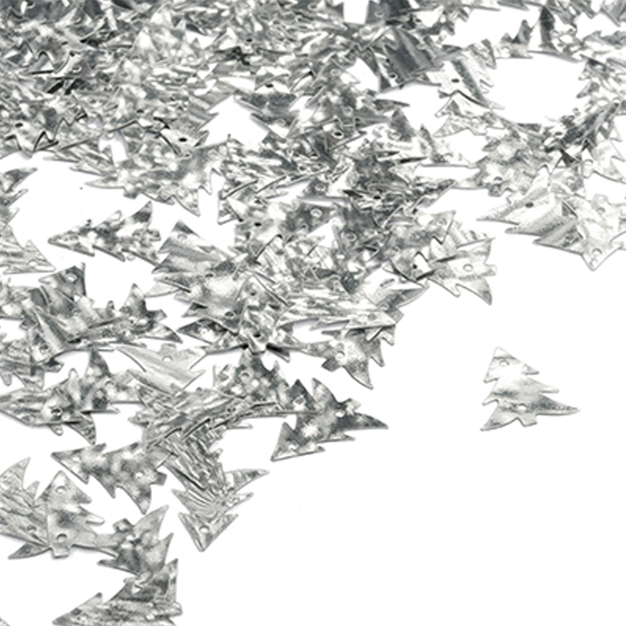 Пайетки россыпью TBY-FLK780 Ёлочки (50гр) цв.01 серебро