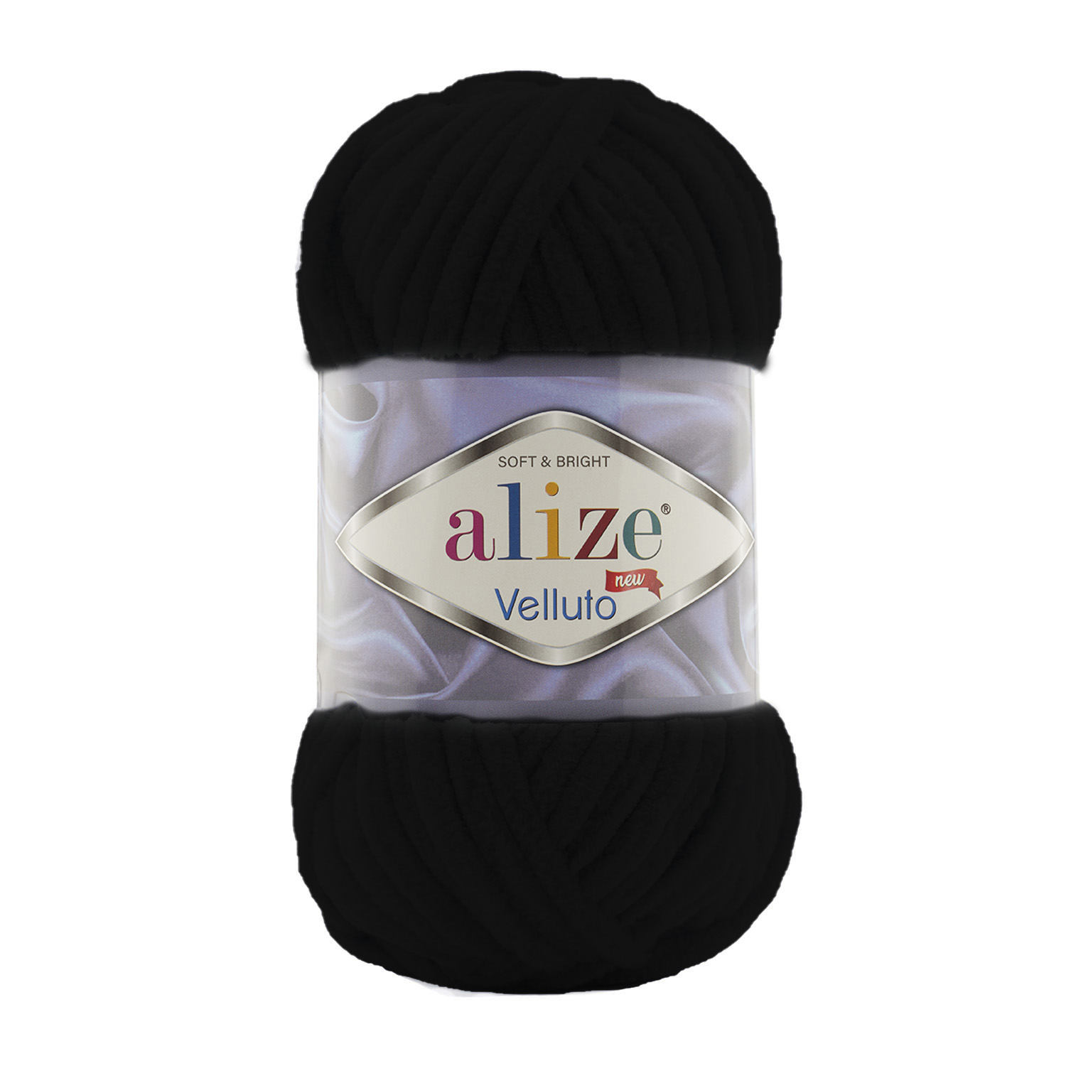 Пряжа Alize "Velluto" (0,5кг) цв.черный 060