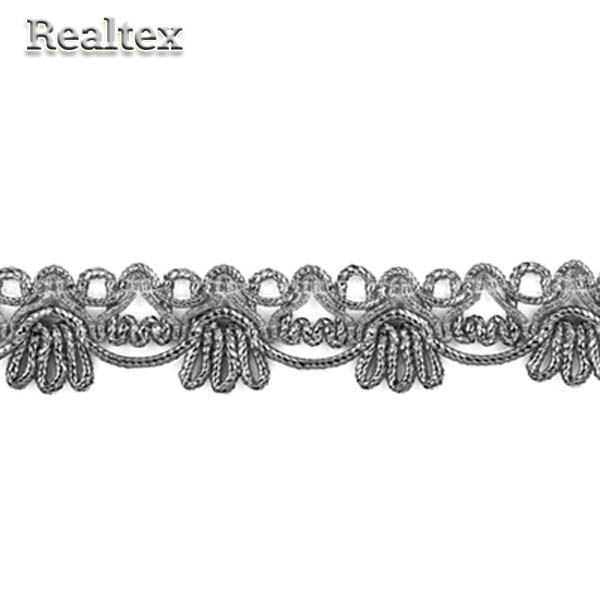 Тесьма металлизированная 19мм MTR-19 цв.серебро 