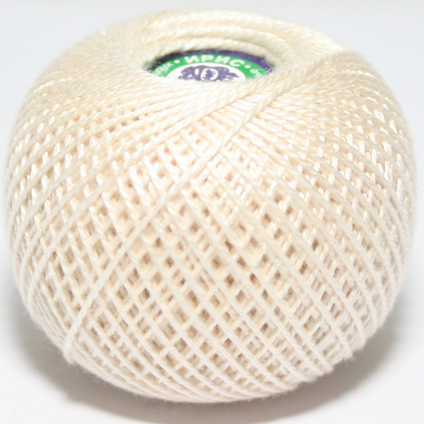 Пряжа для вязания Ирис 25гр цв.0103 слоновая кость 