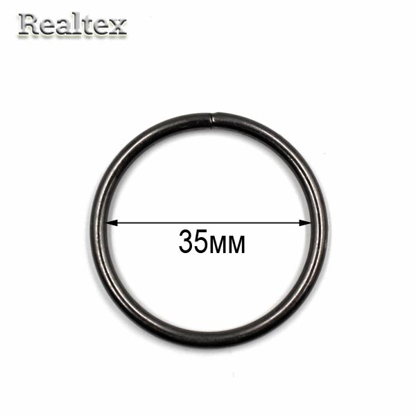 Кольцо разъёмное металлическое 35*3,0мм RS цв.чёрный никель