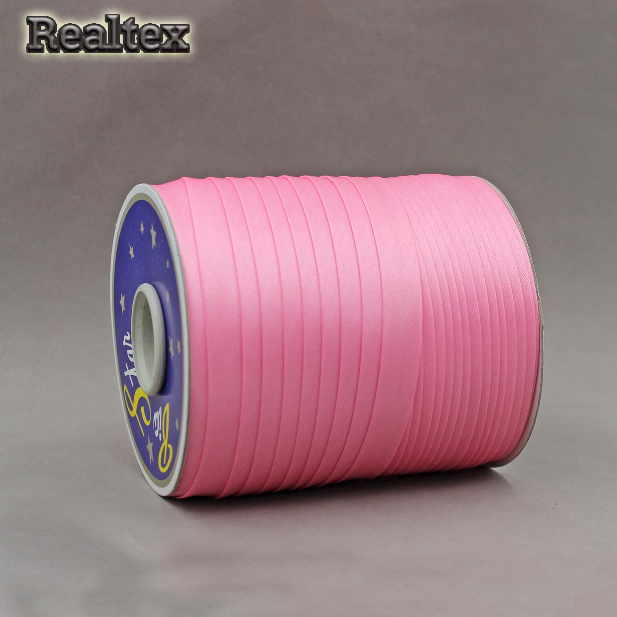 Косая бейка атласная 15мм (132м) цв.F141 розовый