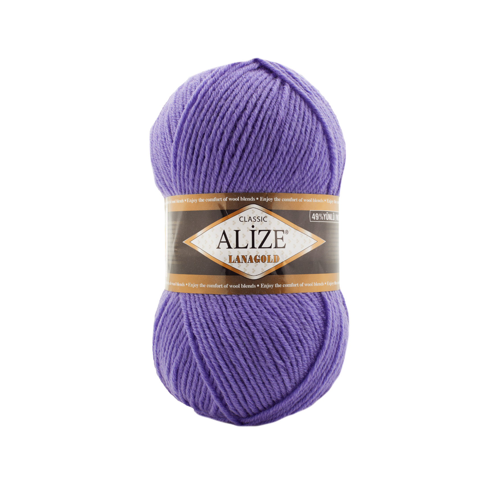 Пряжа Alize "Lana Gold" (100гр) цв.851 барвинок 