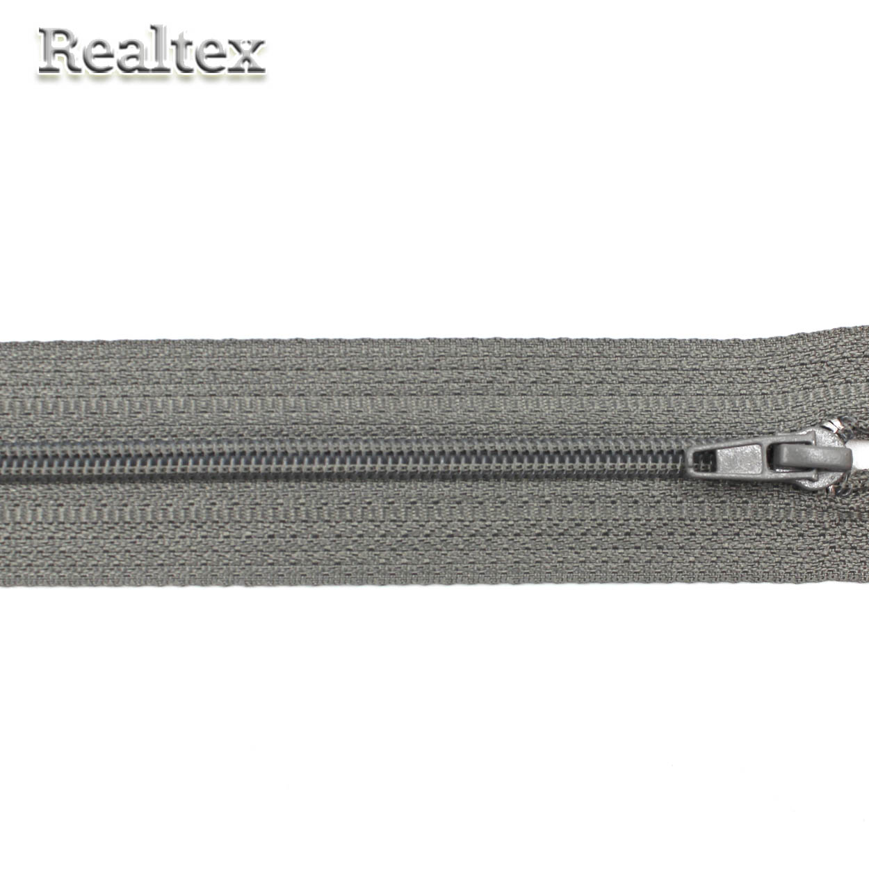 Молния витая Т.4 20см неразъемная замок автомат цв.860S серый