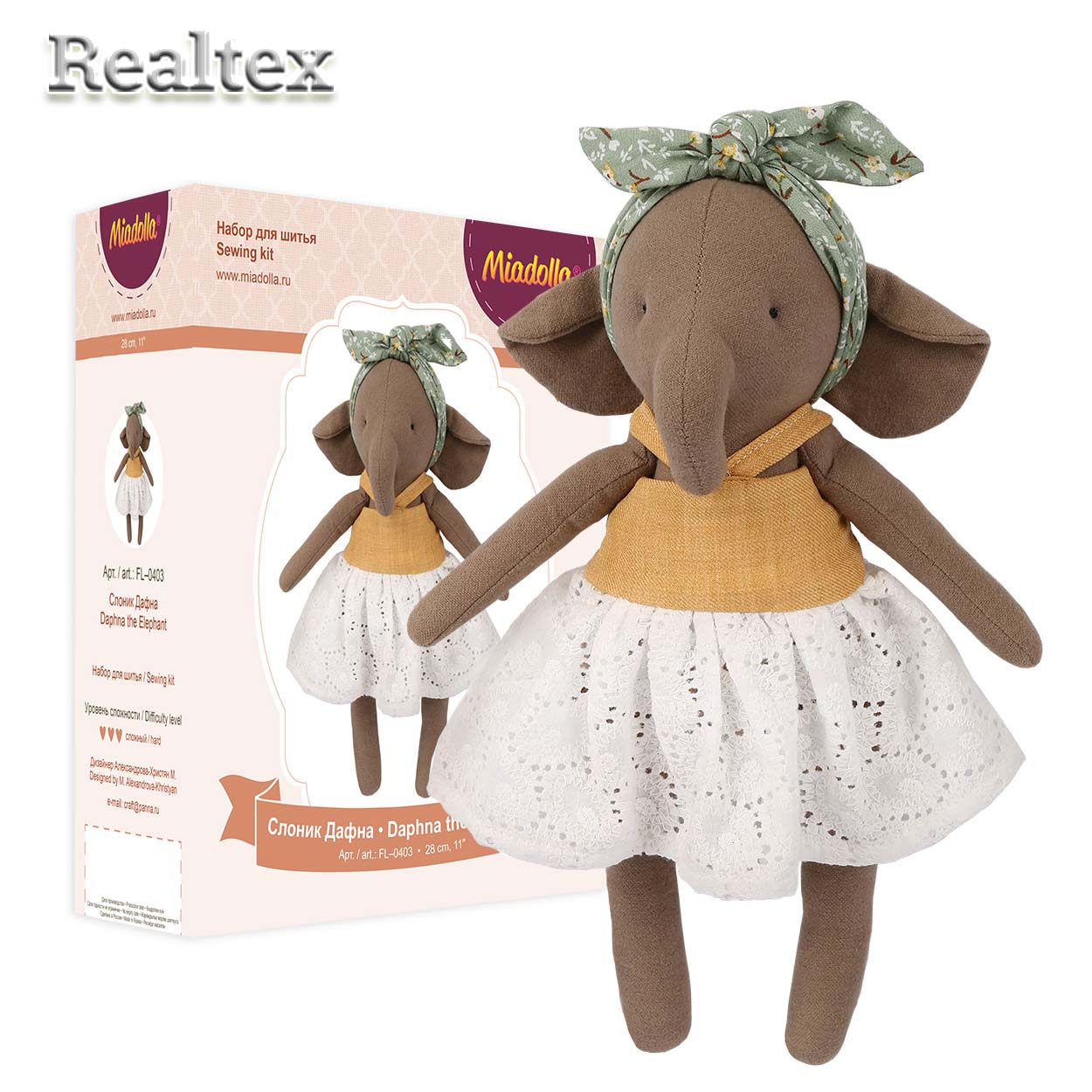 Набор для изготовления игрушки FL-0403 Слоник Дафна "Miadolla"