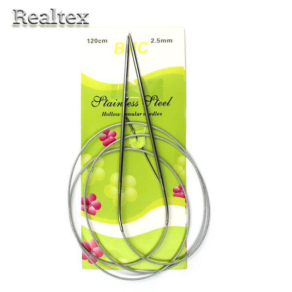 Спицы металл круговые на тросике Realtex 120см №2,5 (10шт) 