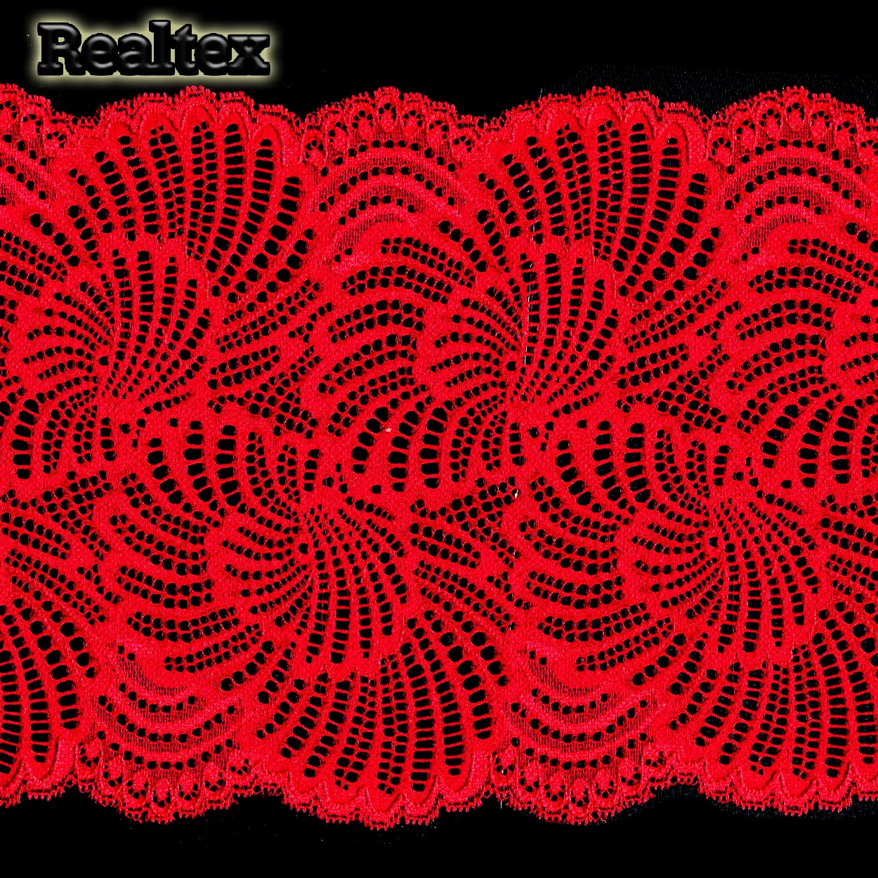 Кружево стрейч 195мм TBY K20 цв.красный