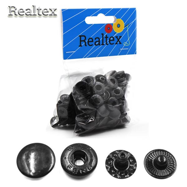 Кнопка "Alfa" 12,5мм №54 "Realtex" (50шт) цв.оксид