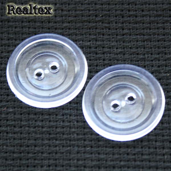 Пуговицы 2 прокола 17мм КЛ 17-2 цв.прозрачный 
