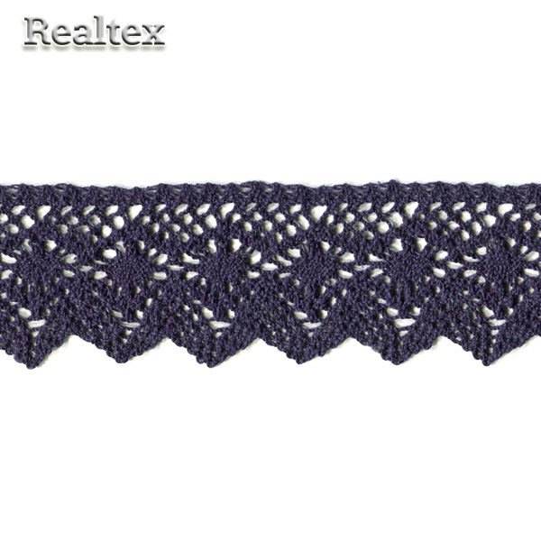 Кружево вязаное  60мм 60.01.198 цв.24 темно-синий