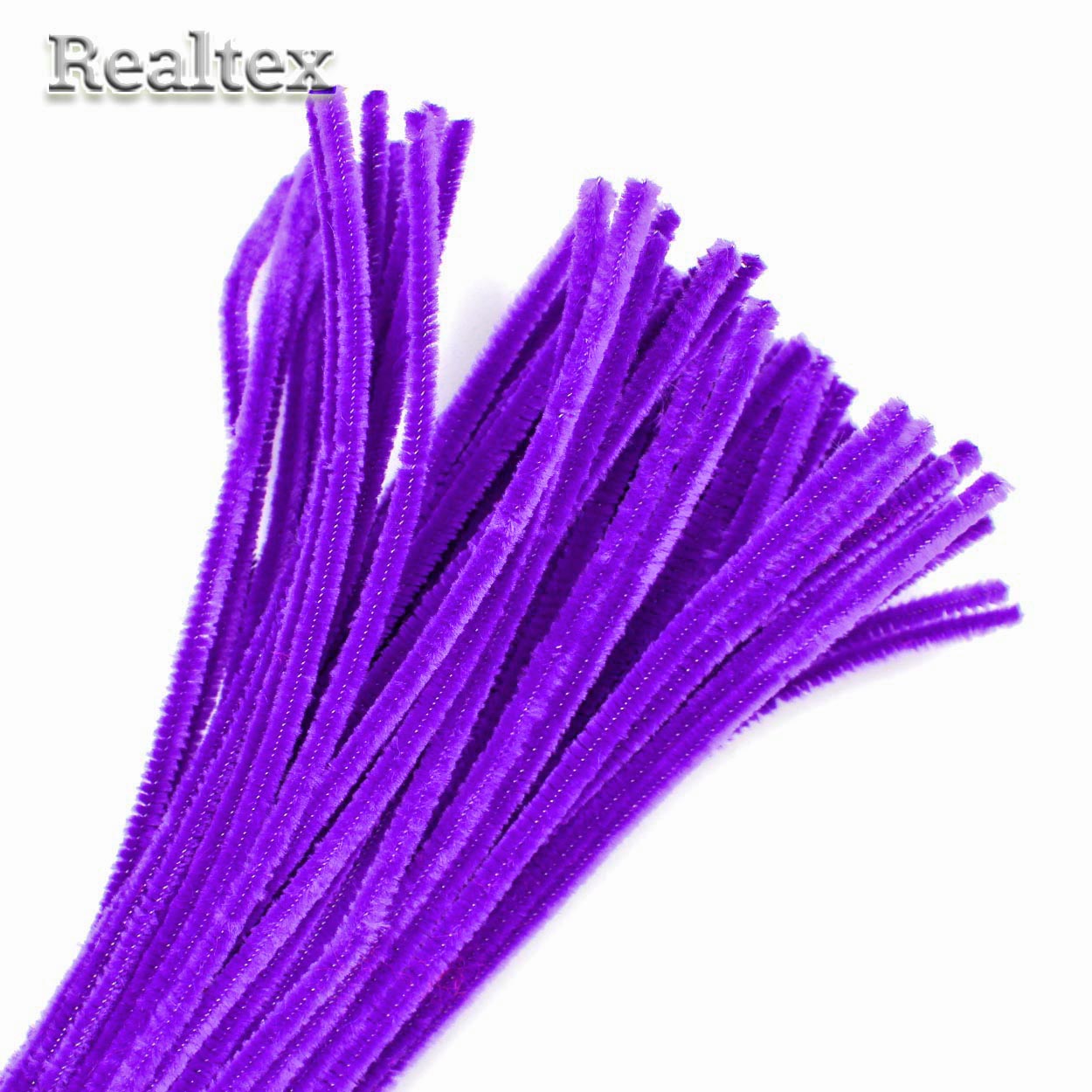 Проволока "Синель" Realtex для творчества N d-6мм 30см (100шт) цв.А-047 темно-сиреневый