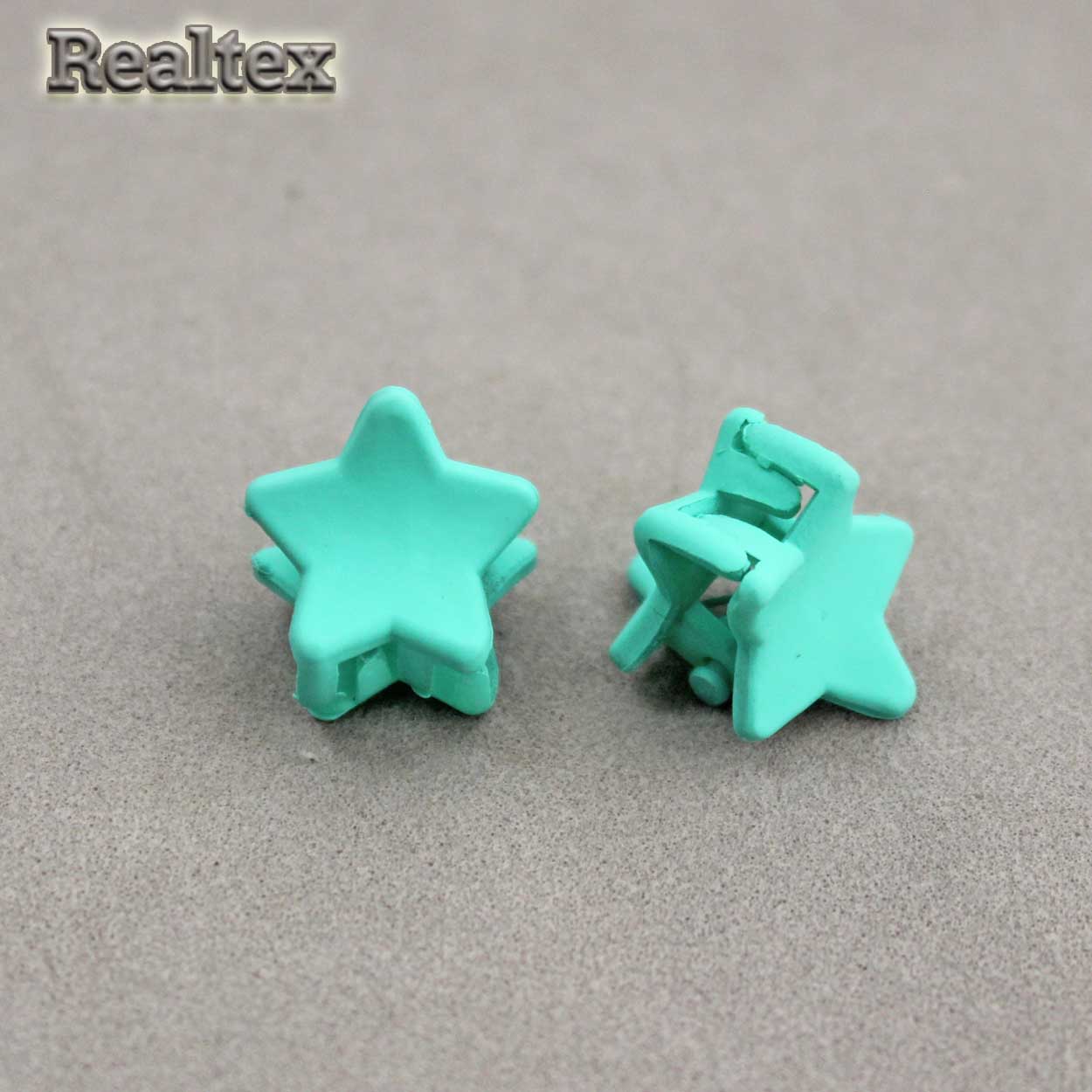 Заколка-краб мини 29553 "Звездочка" (2шт) цв.зелёный