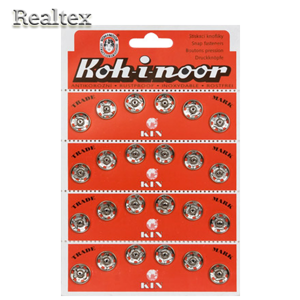 Кнопка пришивная Koh-i-noor №5 цв.никель 