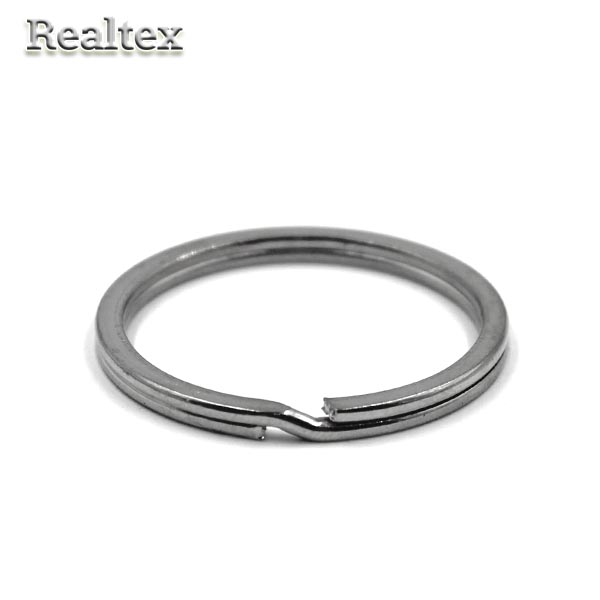  Кольцо для брелока Реалтекс 30мм LD-019 плоское цв.никель