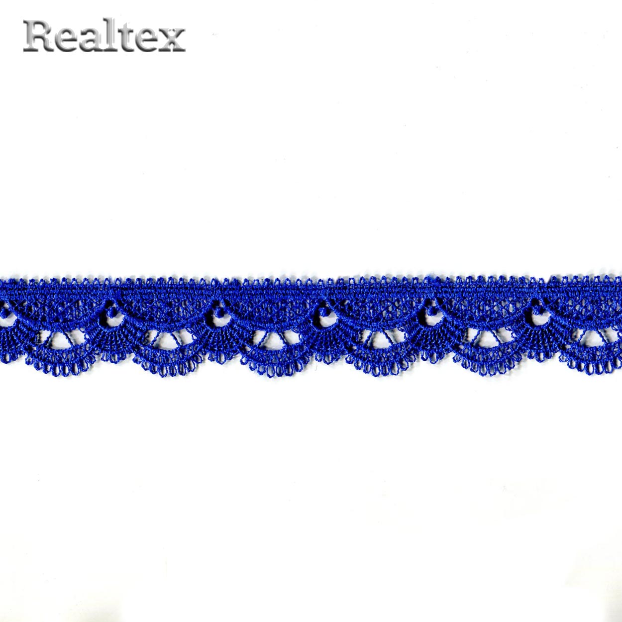 Кружево  гипюр  Realtex  25мм Z-3597 (13,7м) цв.256 электрик