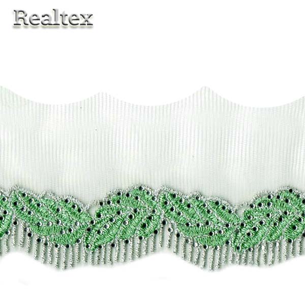 Кружево на сетке  70мм CLH 0874 цв.06 св.салатовый