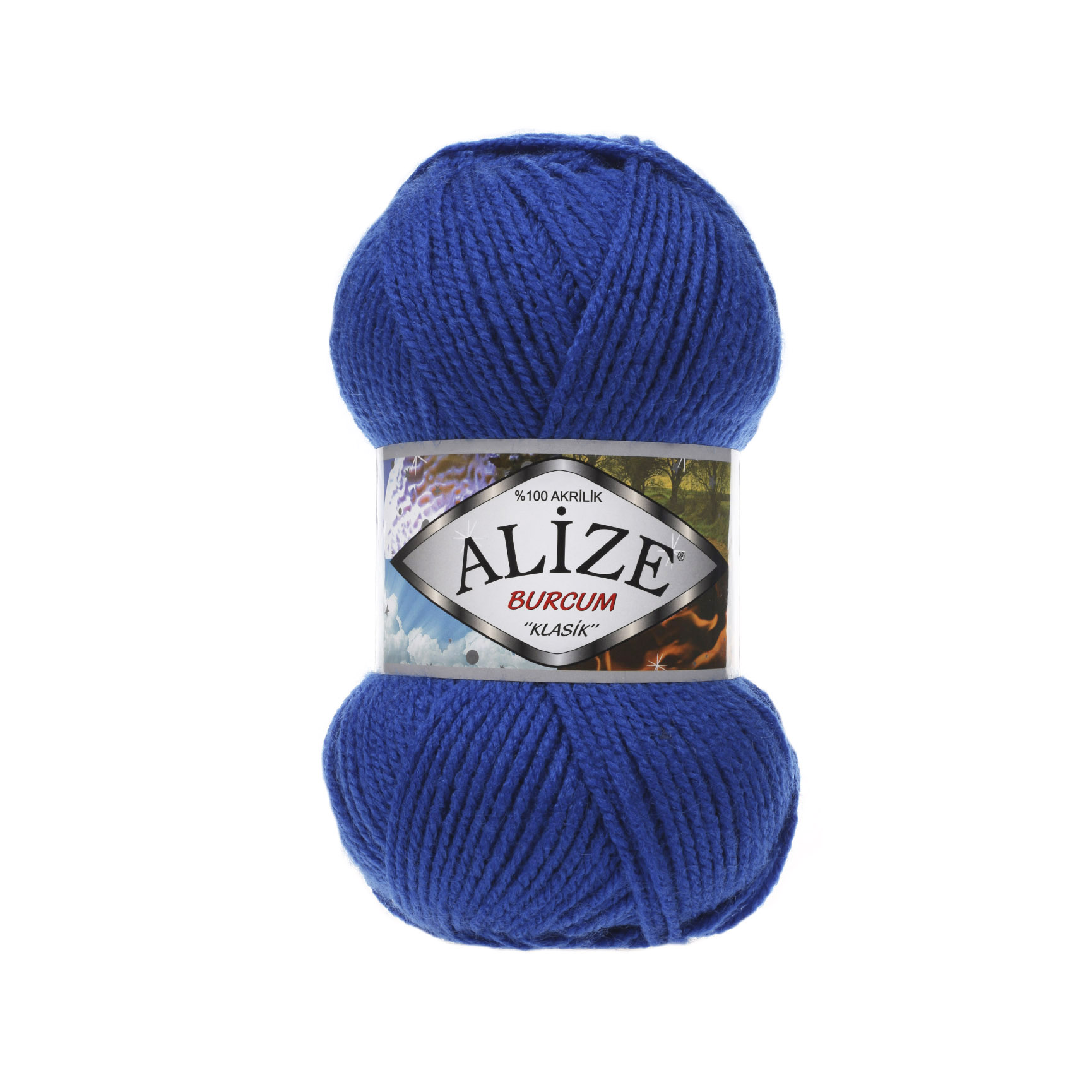 Пряжа Alize "Burcum Klasik" (100гр) цв.141 василёк
