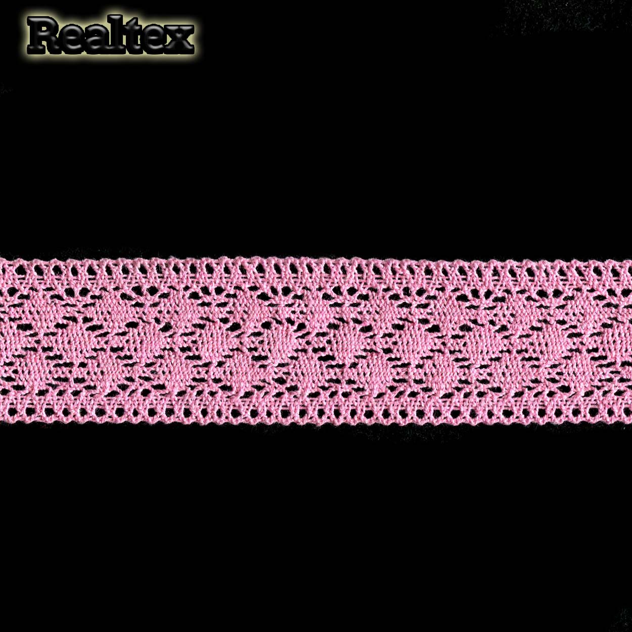 Кружево вязаное 38мм 38.01.164 (25м) цв.11 св.розовый