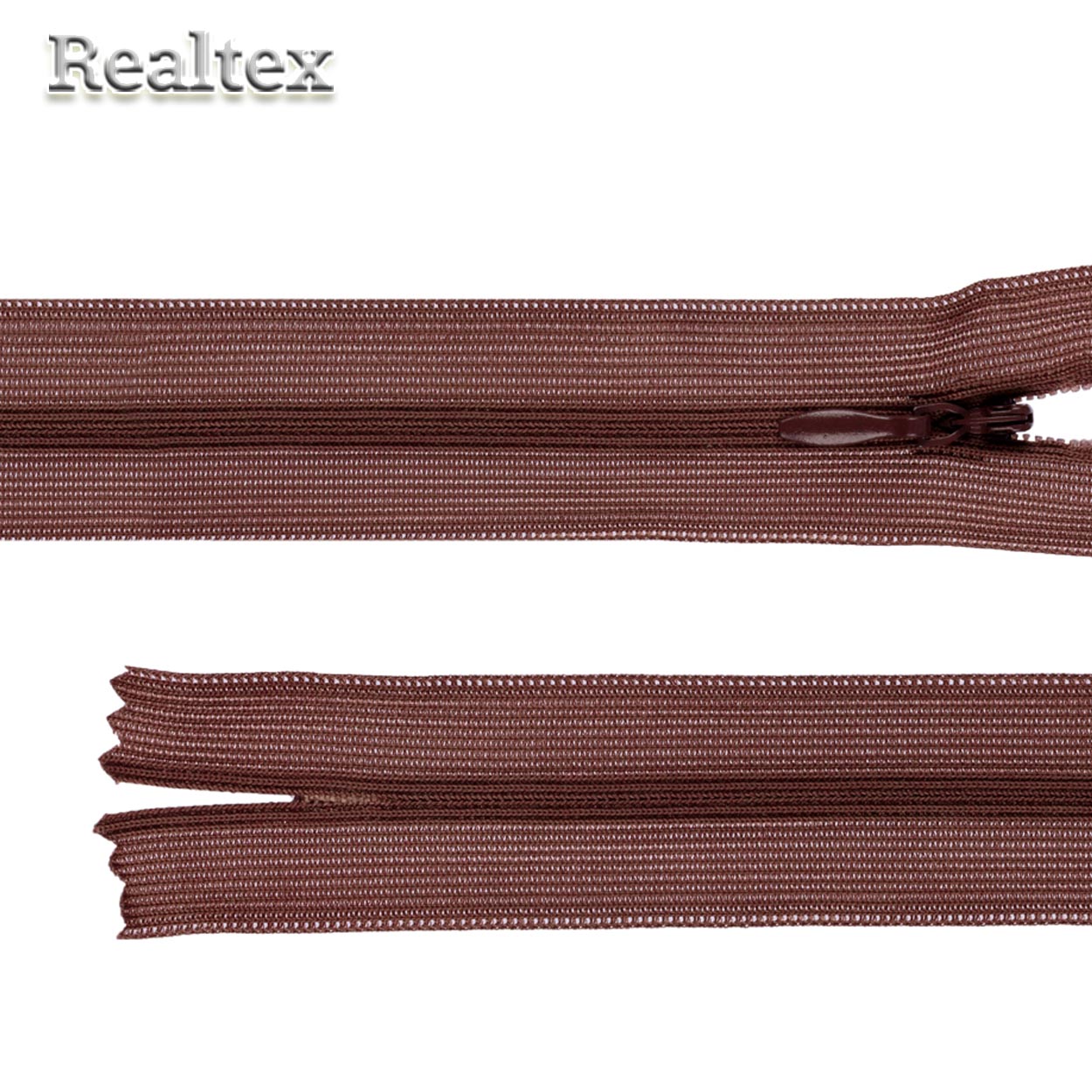 Молния потайная G-013P 60см цв.292 коричневый