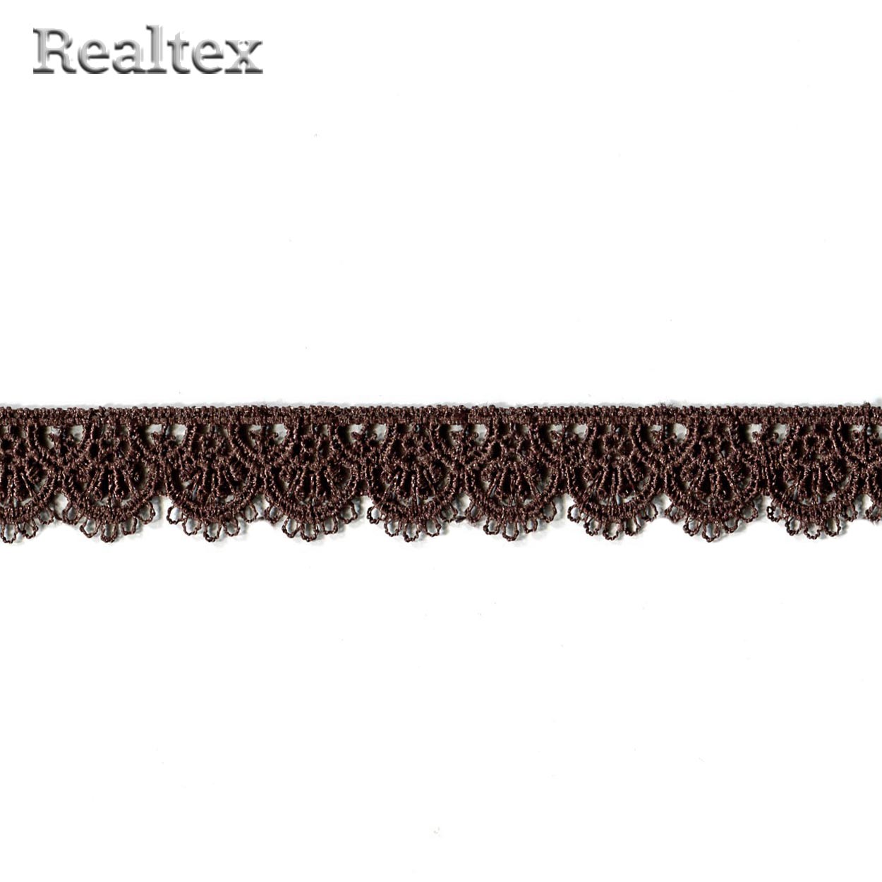 Кружево  гипюр  Realtex  18мм LF-190/CS091 цв.299 коричневый
