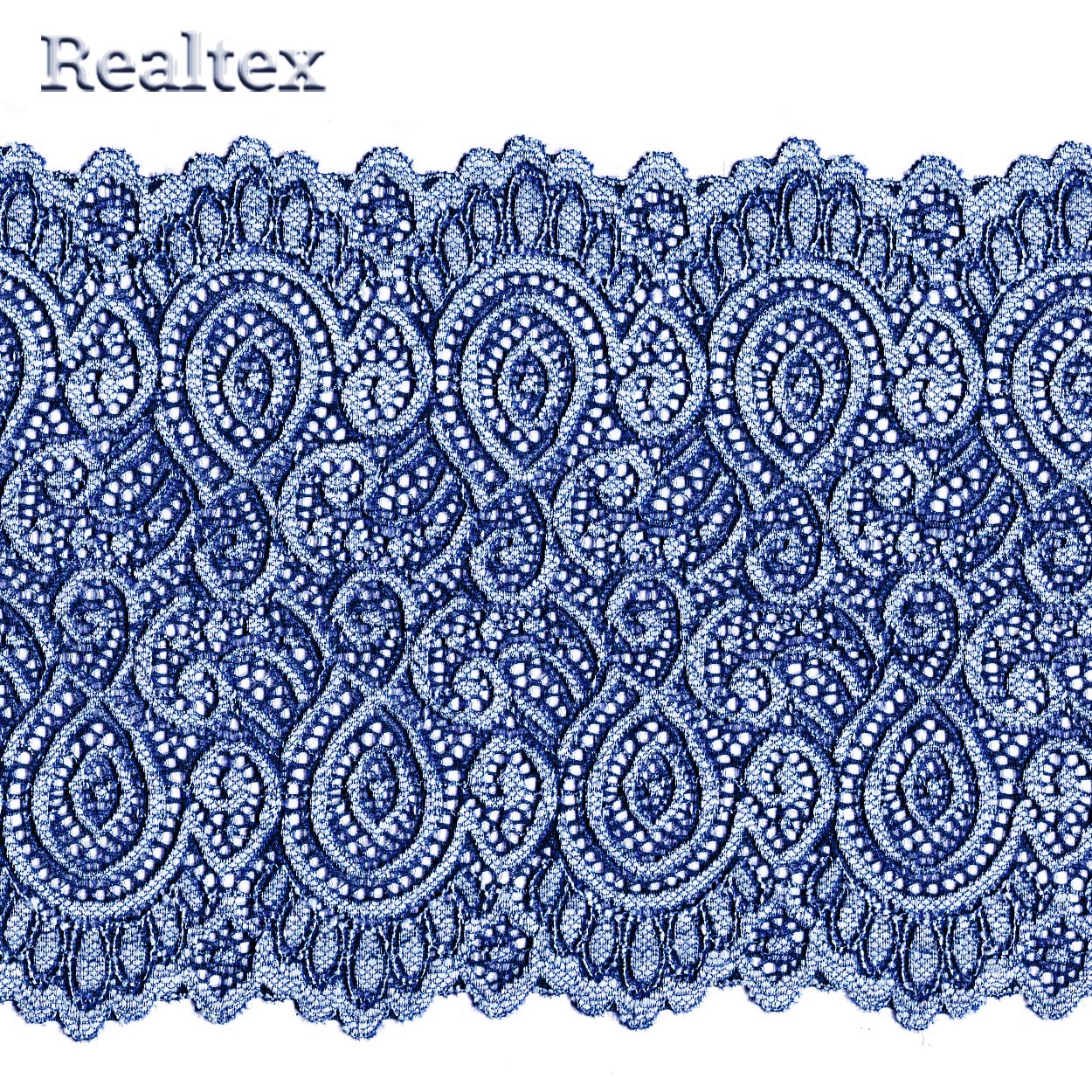 Кружево стрейч 180мм TBY L1351 цв.голубой