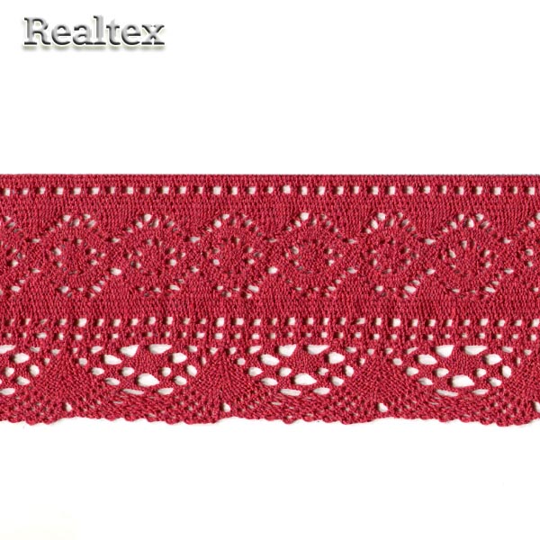 Кружево вязаное 100мм 100.01.172 цв.темно-красный