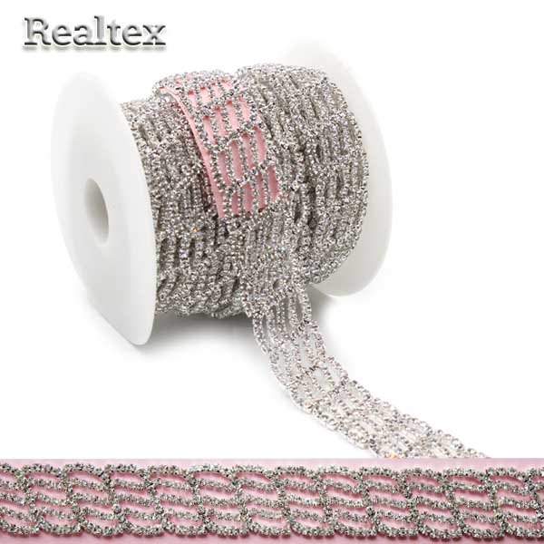 Тесьма-стазы (оригинал-стекло) A-777 цв.серебро