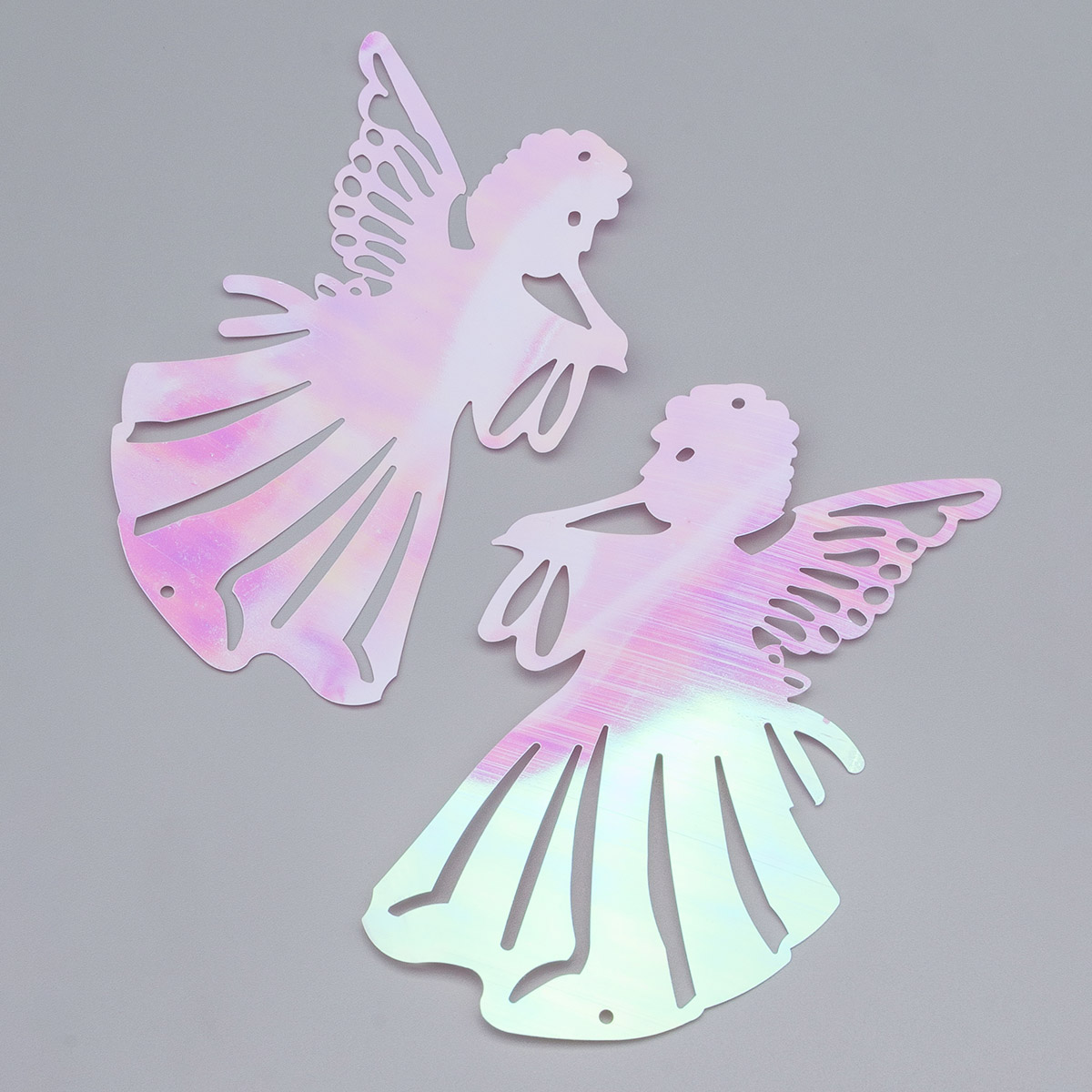 Пайетки "Астра" "ангел большой" 15,3*11,2см (30шт) цв.перламутр голограмма