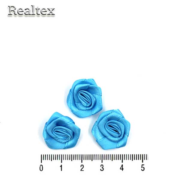 Розочки пришивные атласные Реалтекс R-3 цв.бирюзовый