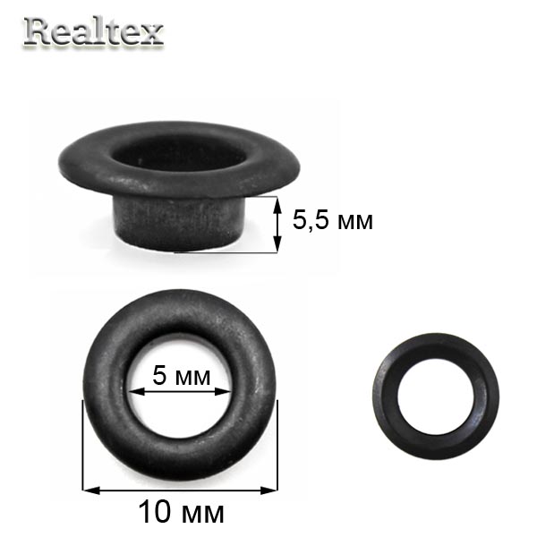 Люверсы № 3 (5мм) с кольцами цв.оксид