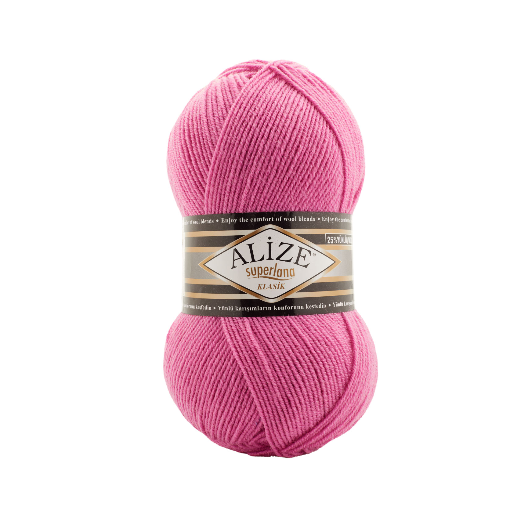 Пряжа Alize "Super Lana Klasik" (100гр) цв.178 темно-розовый
